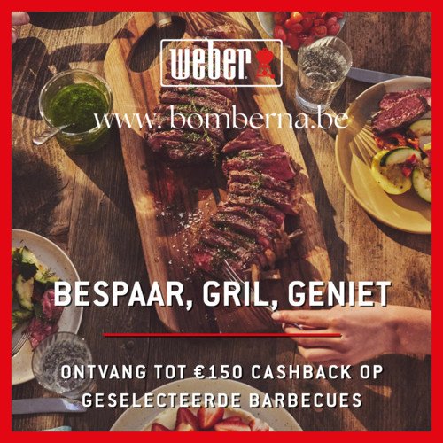 Ontvang tot €150 cashback op jouw nieuwe Weber BBQ! 